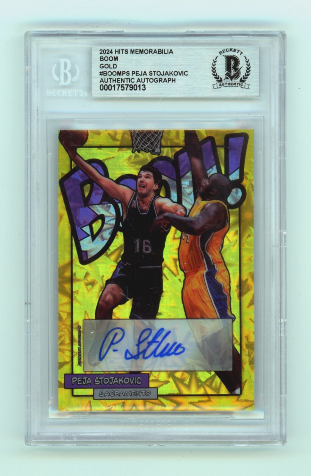 Peja Stojakovic 2024 Hits Memorabilia BOOM Gold /10 Signed BGS BAS Auto Kings-Powers Sports Memorabilia