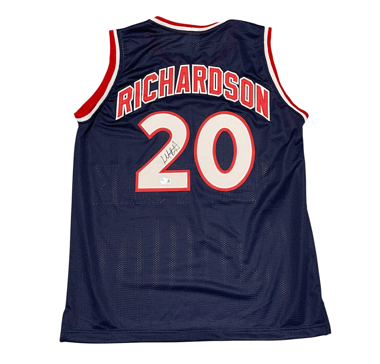 Micheal Ray Richardson Signed Custom Jersey Beckett Witness Authenticated-Powers Sports Memorabilia
