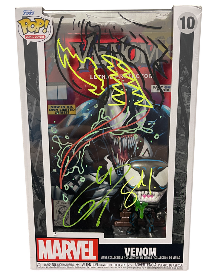 Tom Hardy Signed Venom Funko Pop Comic #10 w Sam De La Rosa Sketch BAS JSA Authenticated A-Powers Sports Memorabilia