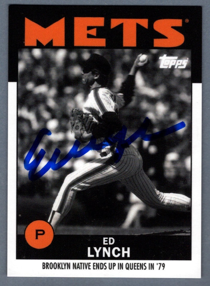Ed Lynch Signed 2021 Topps Once Upon a Time in Queens #16 B/W LSCM Authenticated Mets-Powers Sports Memorabilia