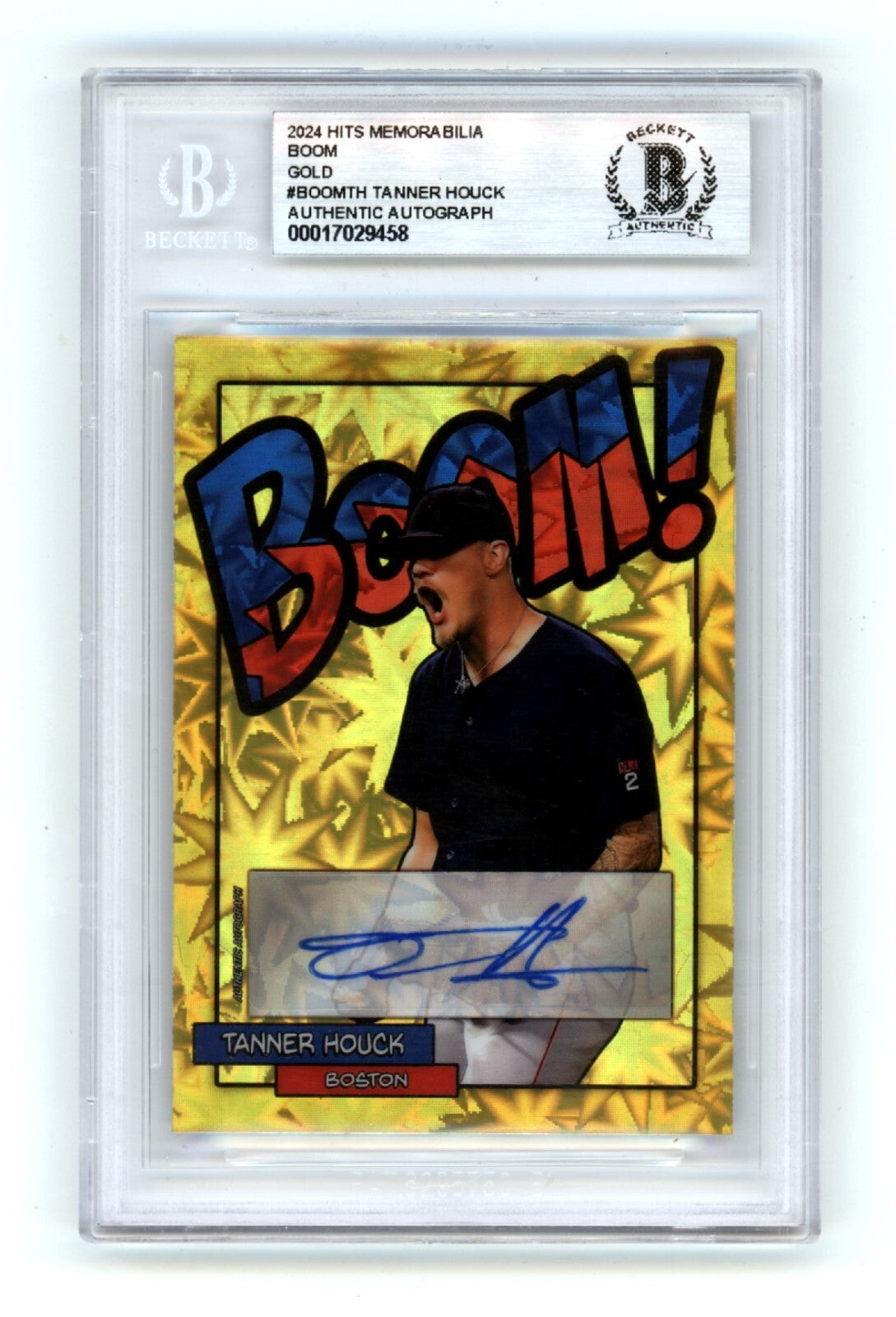 Tanner Houck 2024 Hits Memorabilia BOOM Gold #/5 Signed BGS BAS Auto Red Sox-Powers Sports Memorabilia