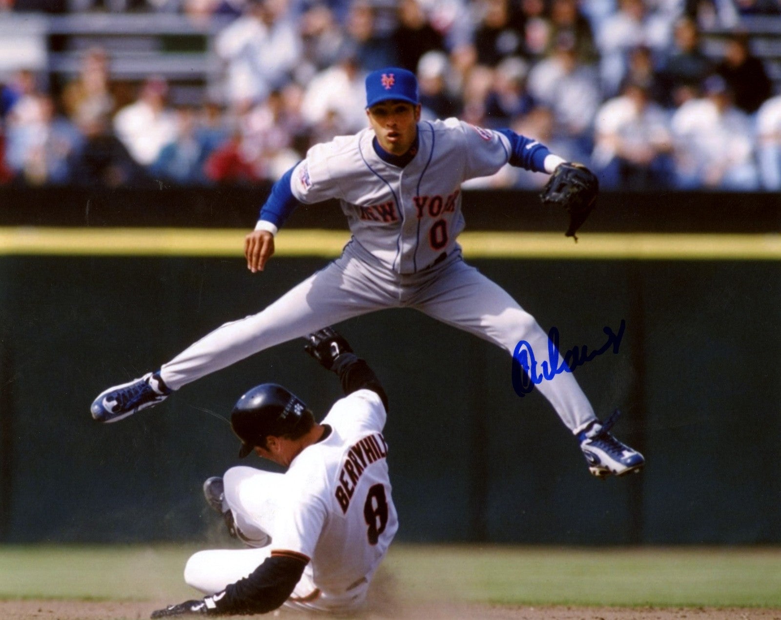 Rey Ordonez Signed New York Mets 8x10 Photo LSCM Authenticated #5-Powers Sports Memorabilia
