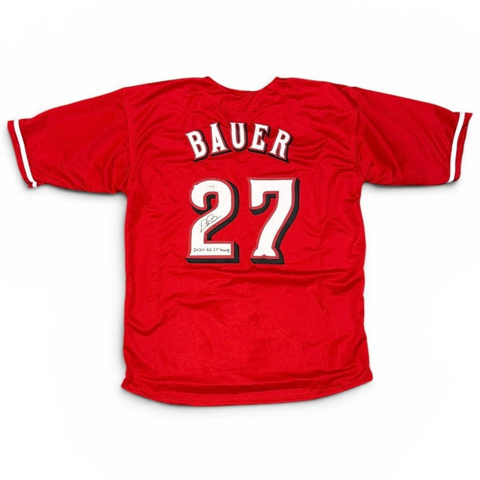 Trevor Bauer Signed Custom Jersey w/ 2020 NL CY Young JSA Authenticated-Powers Sports Memorabilia
