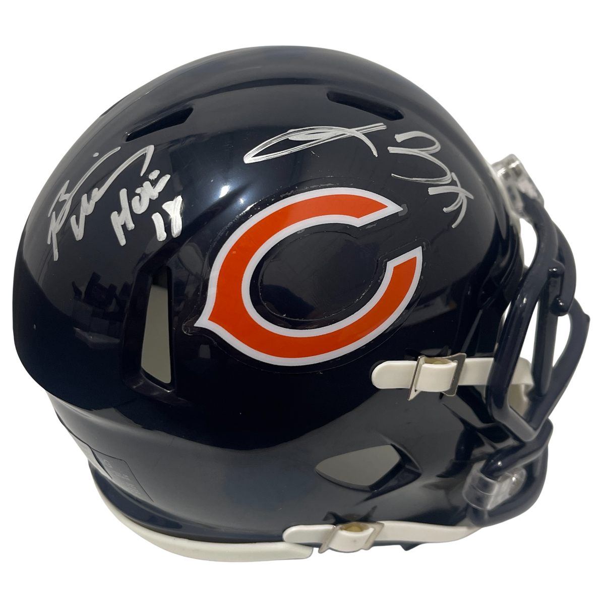 Brian Urlacher & Lance Briggs Signed Bears Speed Mini Helmet w/ HOF BAS W COA-Powers Sports Memorabilia