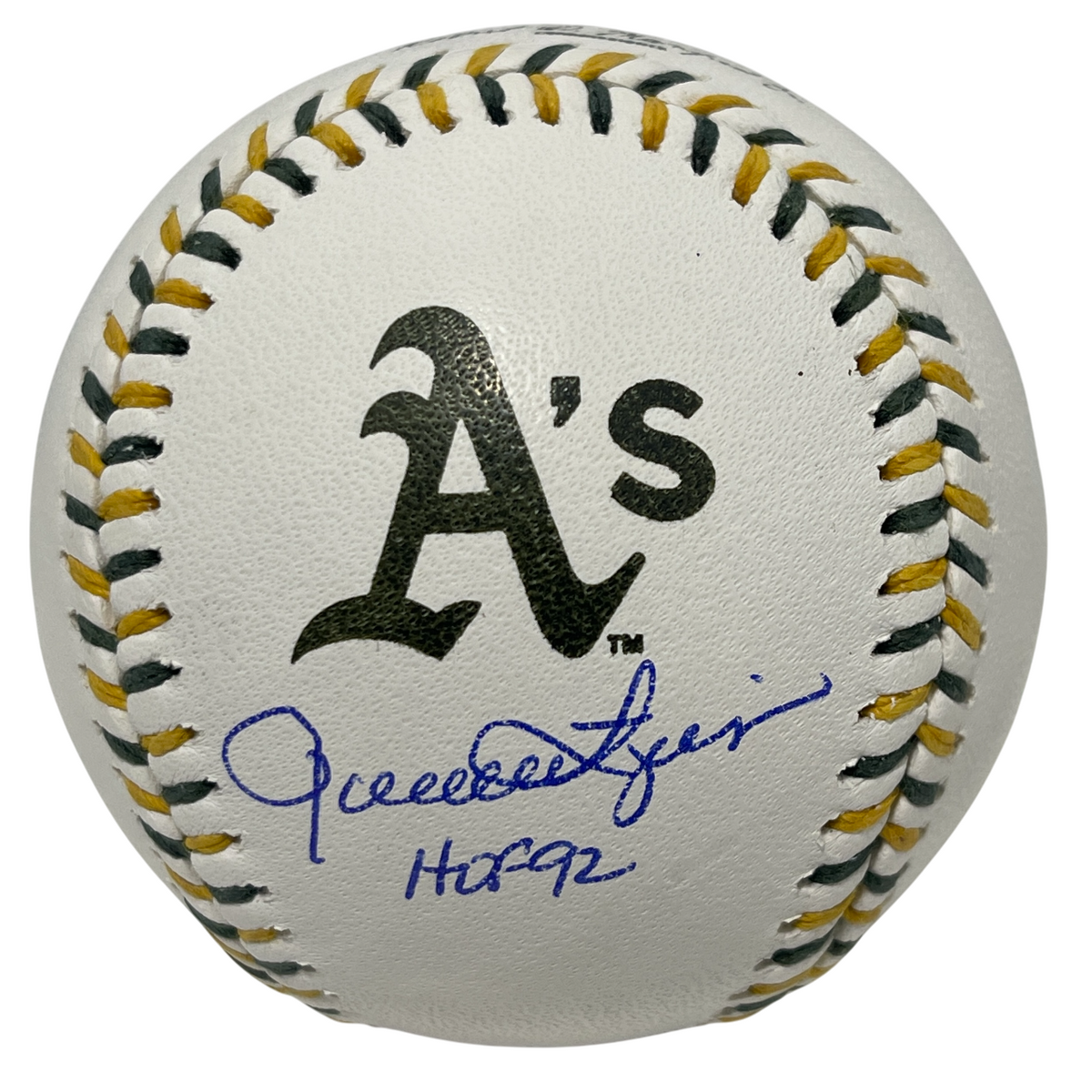 Rollie Fingers Signed Athletics Logo ROMLB Baseball w/ HOF 92 Beckett W Beckett Authenticated-Powers Sports Memorabilia