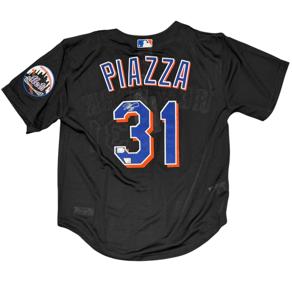 Mike Piazza Signed New York Mets Mitchell & Ness Jersey Fanatics Authenticated + MLB HOLO-Powers Sports Memorabilia