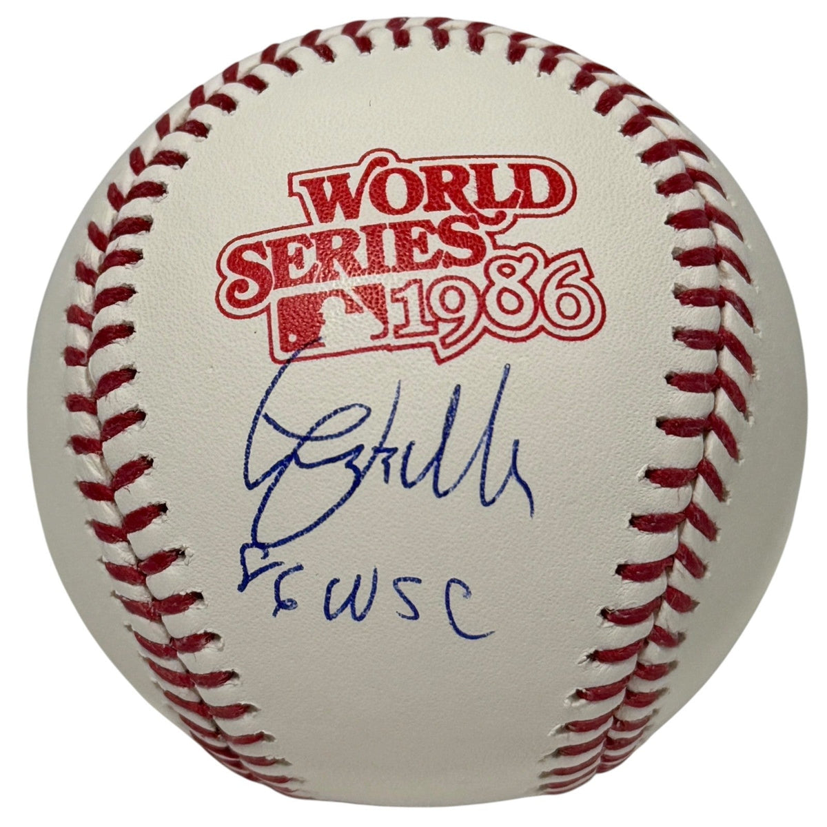 Lee Mazzilli Signed 1986 World Series Baseball w/ 86 WSC Insc JSA Witness Authenticated-Powers Sports Memorabilia