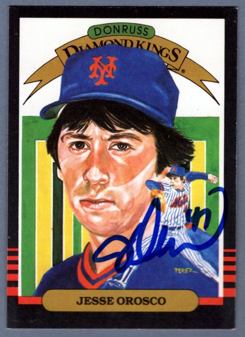 Jesse Orosco Signed 1985 Donruss Diamond Kings #22 LSCM Authenticated New York Mets-Powers Sports Memorabilia