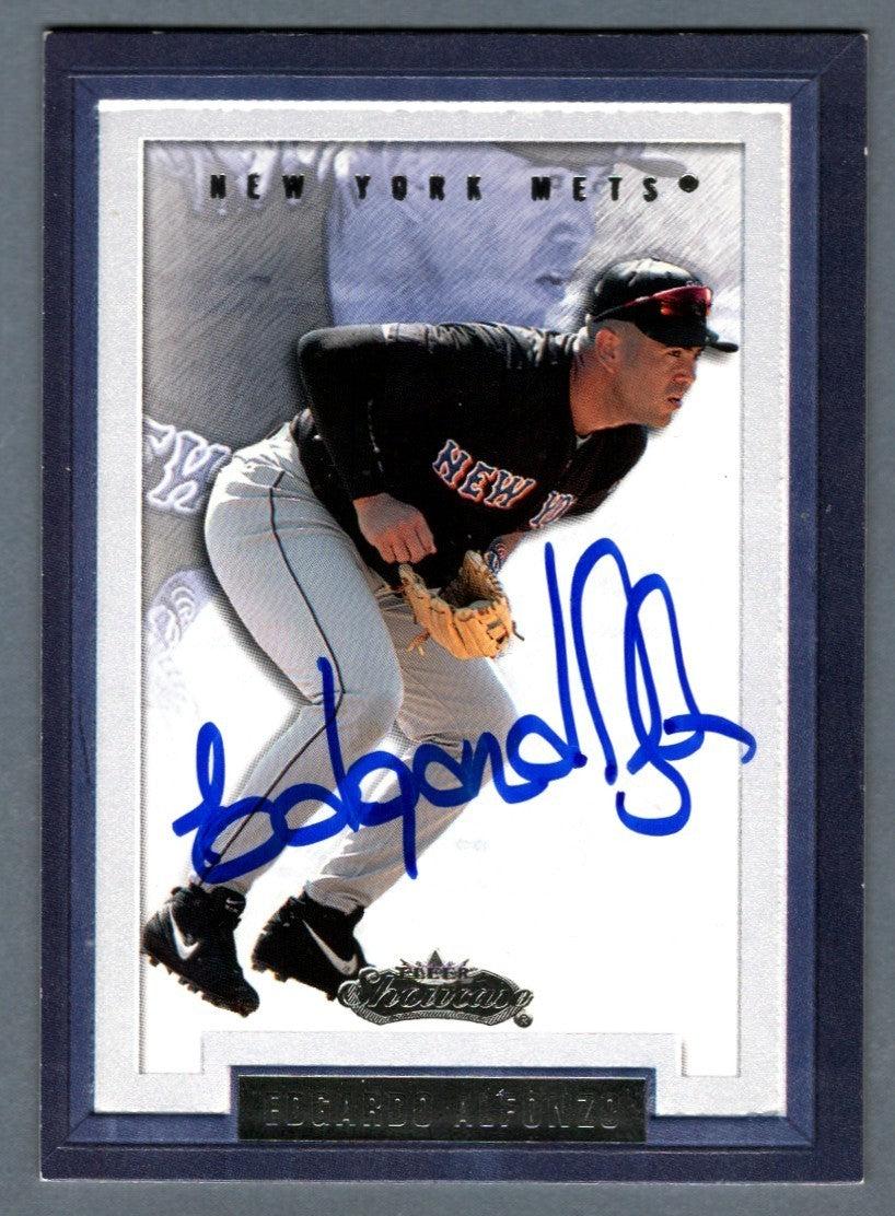 Edgardo Alfonzo Signed 2002 Fleer Showcase #122 LSCM Authenticated NY Mets-Powers Sports Memorabilia