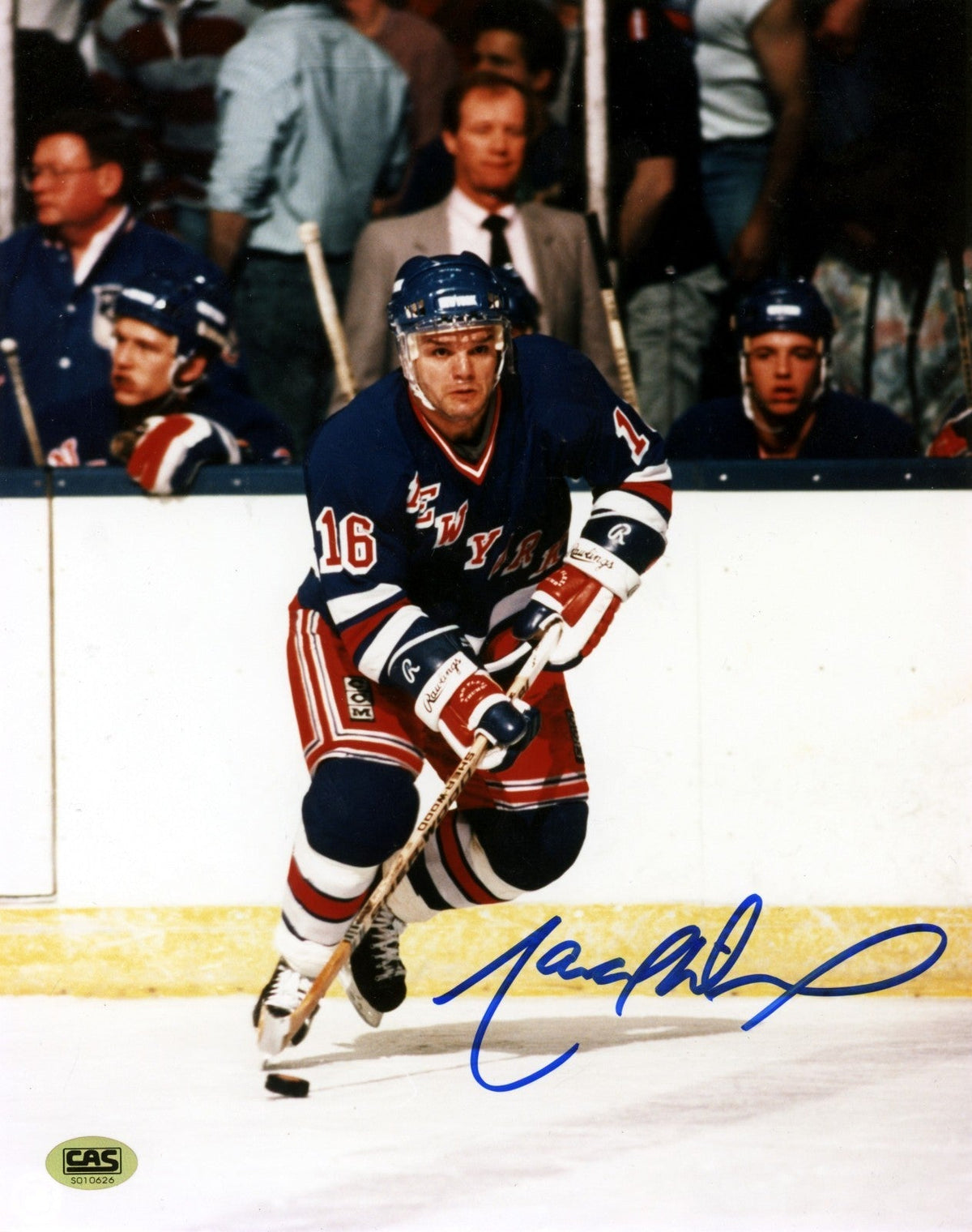 Marcel Dionne Signed Autographed New York Rangers 8x10 Photo CAS COA #3-Powers Sports Memorabilia