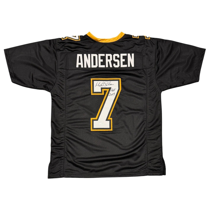 Morten Anderson Signed Custom Jersey w/ HOF 2017 JSA Witness Authenticated-Powers Sports Memorabilia
