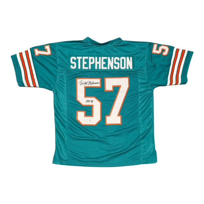 Dwight Stephenson Signed Custom Jersey w/ HOF 98 JSA Witness Authenticated-Powers Sports Memorabilia