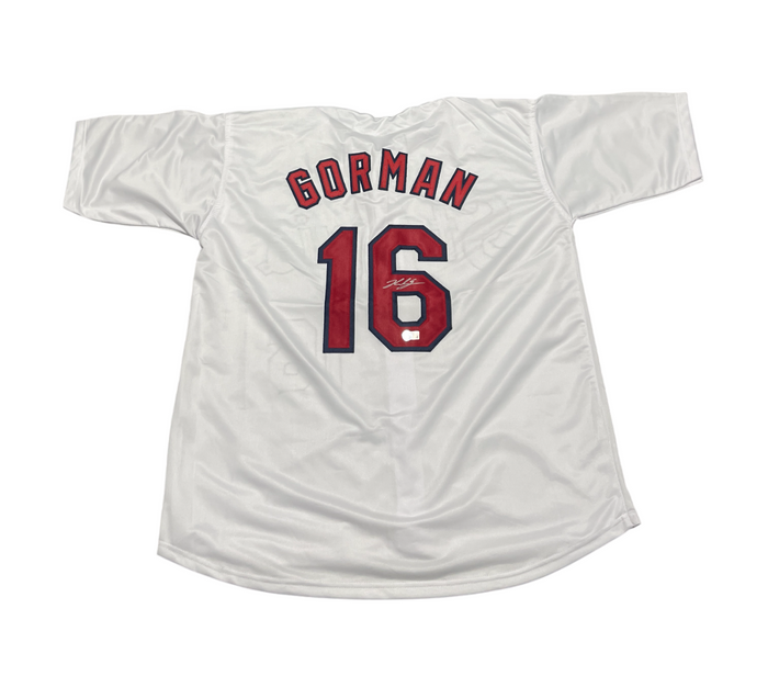 Nolan Gorman Signed St Louis Cardinals Custom Jersey Beckett Witness BAS COA-Powers Sports Memorabilia