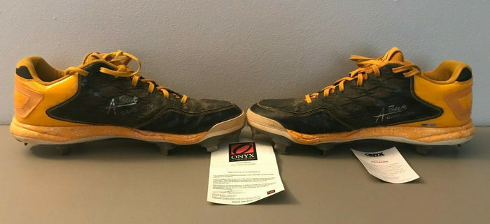 Austin Beck Signed Auto Autographed Game Used Cleats (PAIR) Onyx Authenticated Athletics-Powers Sports Memorabilia