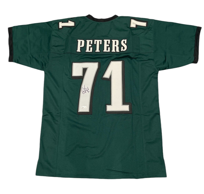 Jason Peters Signed Custom Jersey Beckett Witness Authenticated-Powers Sports Memorabilia