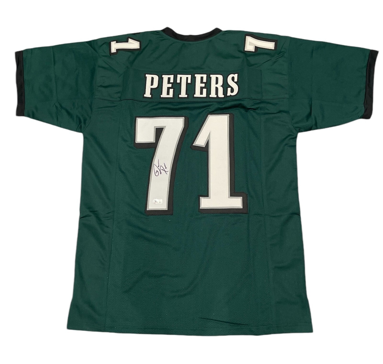 Jason Peters Signed Custom Jersey Beckett Witness Authenticated-Powers Sports Memorabilia