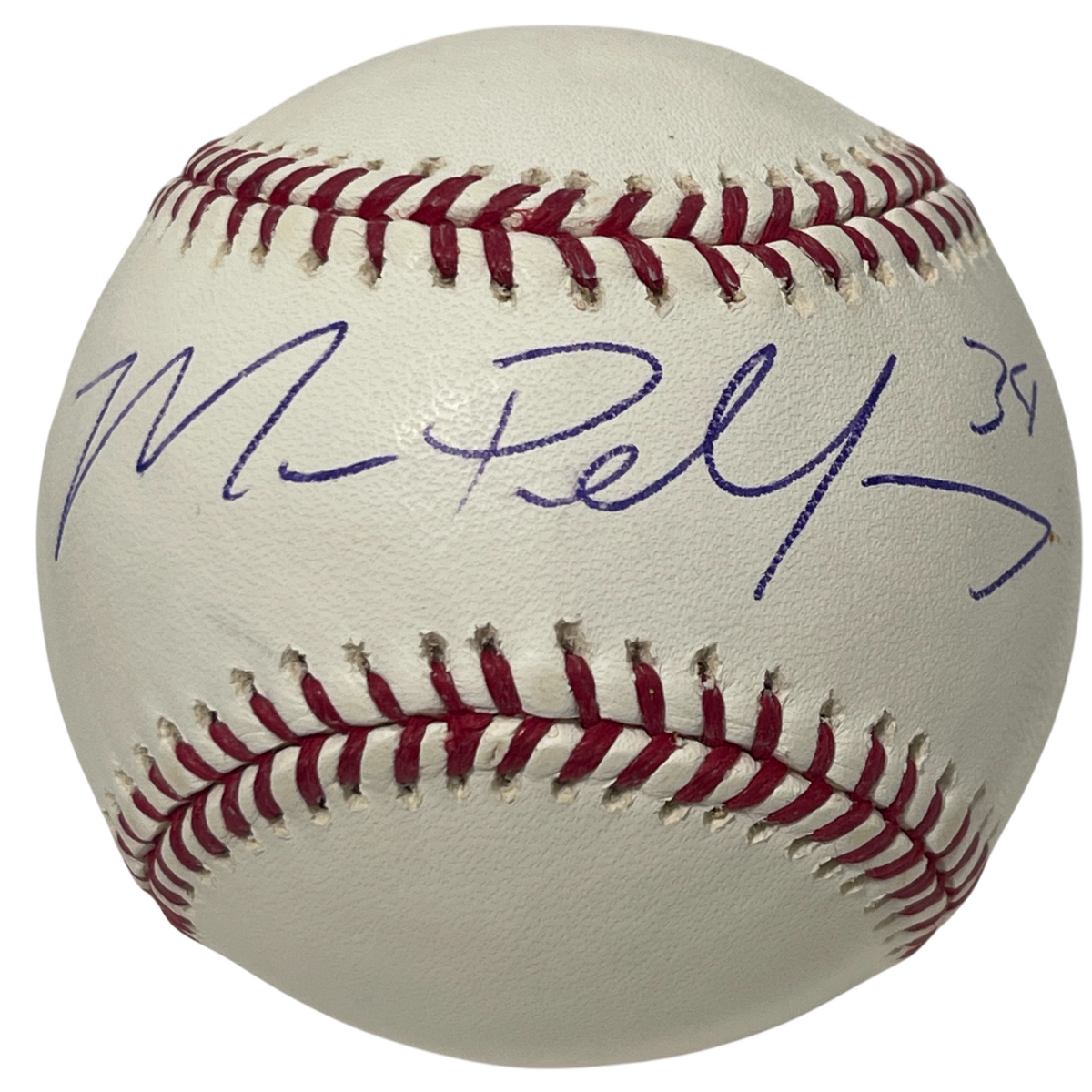 Mike Pelfrey Signed ROMLB Baseball New York Mets LSCM Authenticated-Powers Sports Memorabilia