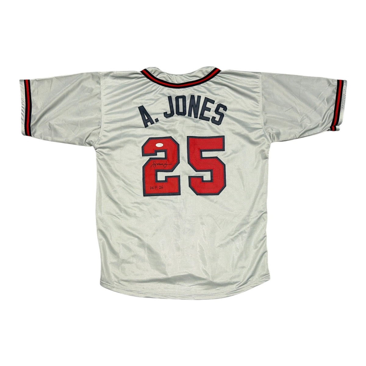 Andruw Jones Signed Custom Jersey w/ HOF 26 JSA Authenticated-Powers Sports Memorabilia