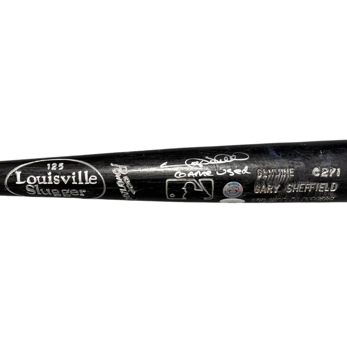 Gary Sheffield Signed Game Used Louisville Slugger Black Bat JSA COA Dodgers A-Powers Sports Memorabilia