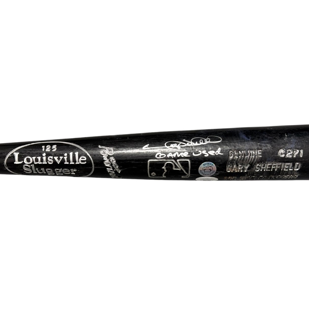 Gary Sheffield Signed Game Used Louisville Slugger Black Bat JSA Authenticated Dodgers A-Powers Sports Memorabilia