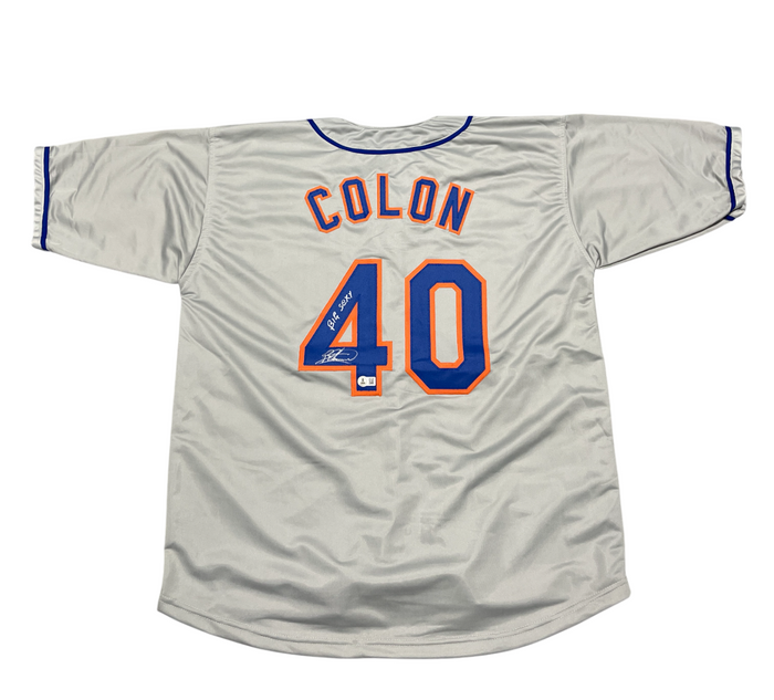 Bartolo Colon Signed Mets Custom Jersey w/ Big Sexy Beckett Witness BAS COA-Powers Sports Memorabilia