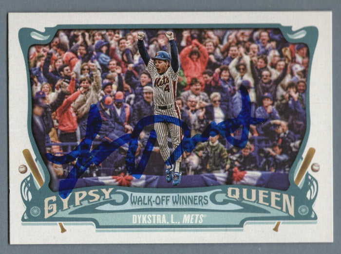 Lenny Dykstra Signed 2015 Topps Gypsy Queen GWO17 Walk-Off Winners Auto LSCM Authenticated-Powers Sports Memorabilia
