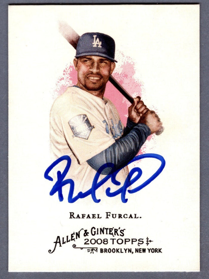 Rafael Furcal Signed 2008 Topps Allen & Ginter #299 LSCM Authenticated Los Angeles Dodgers-Powers Sports Memorabilia