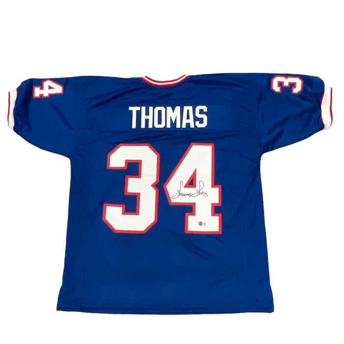 Thurman Thomas Signed Custom Jersey Beckett Witness Authenticated-Powers Sports Memorabilia
