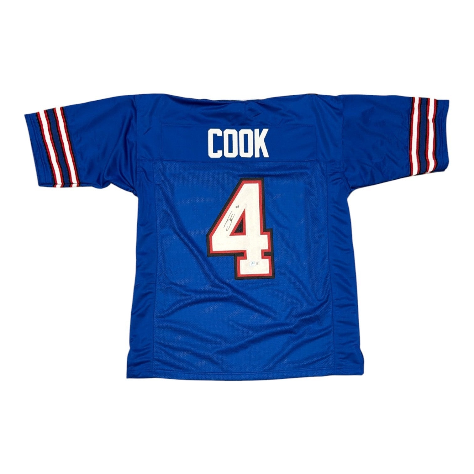 James Cook Signed Custom Jersey Beckett Witness Authenticated-Powers Sports Memorabilia