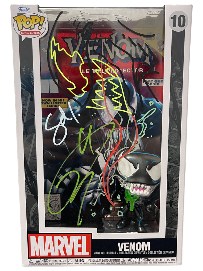 Tom Hardy Signed Venom Funko Pop Comic #10 w Sam De La Rosa Sketch BAS JSA Authenticated D-Powers Sports Memorabilia