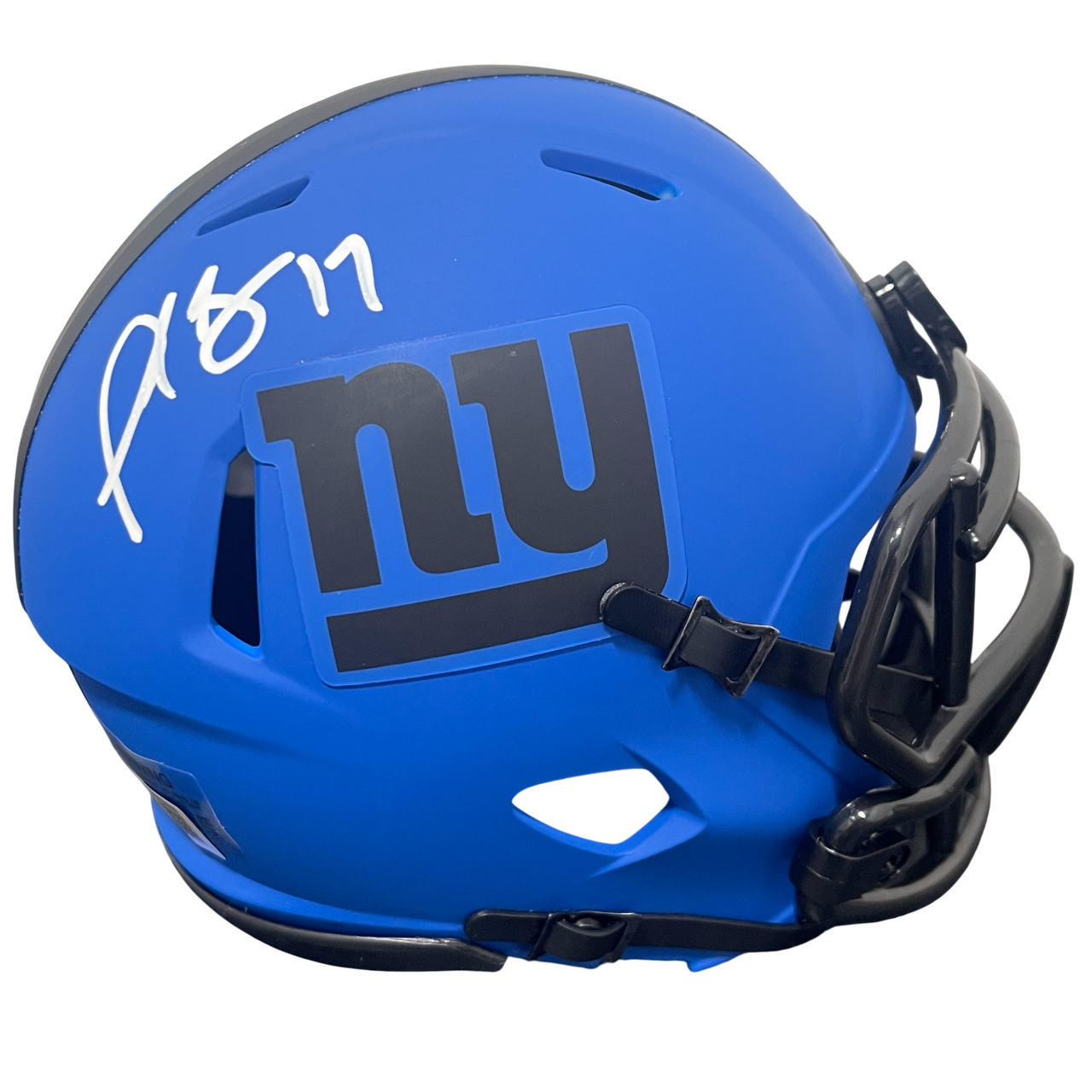 Plaxico Burress Signed New York Giants Rave Mini Helmet Beckett Witness Authenticated-Powers Sports Memorabilia