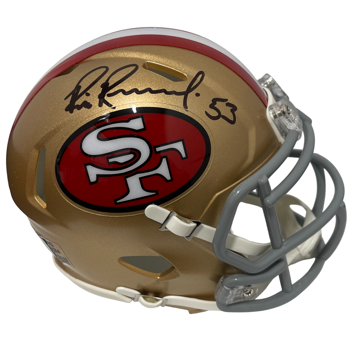 Bill Romanowski Signed 49ers Speed Mini Helmet Beckett Witness Authenticated-Powers Sports Memorabilia