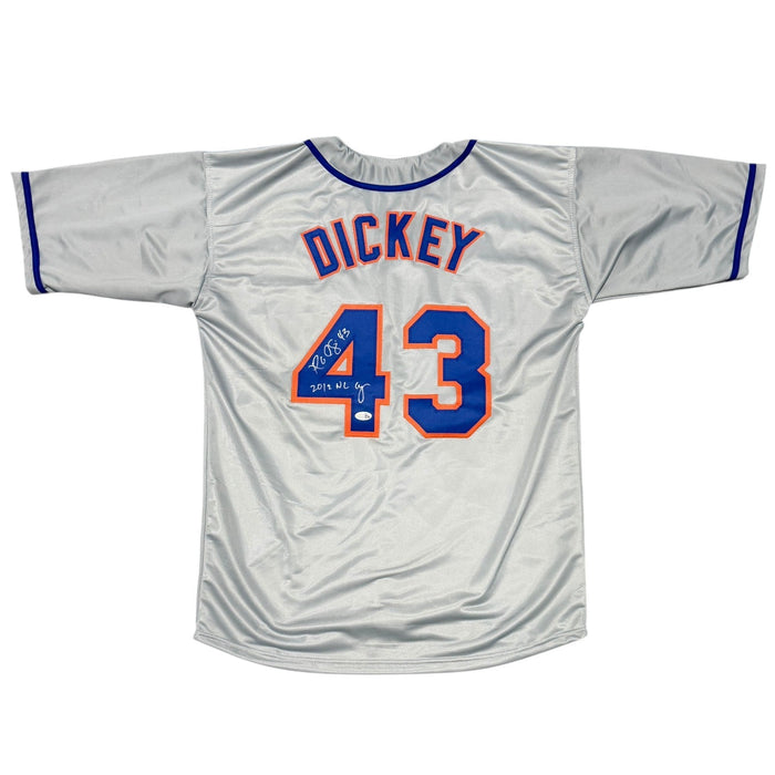 R.A. Dickey Signed New York Mets Custom Jersey w/ 2012 NL CY JSA Witness COA-Powers Sports Memorabilia