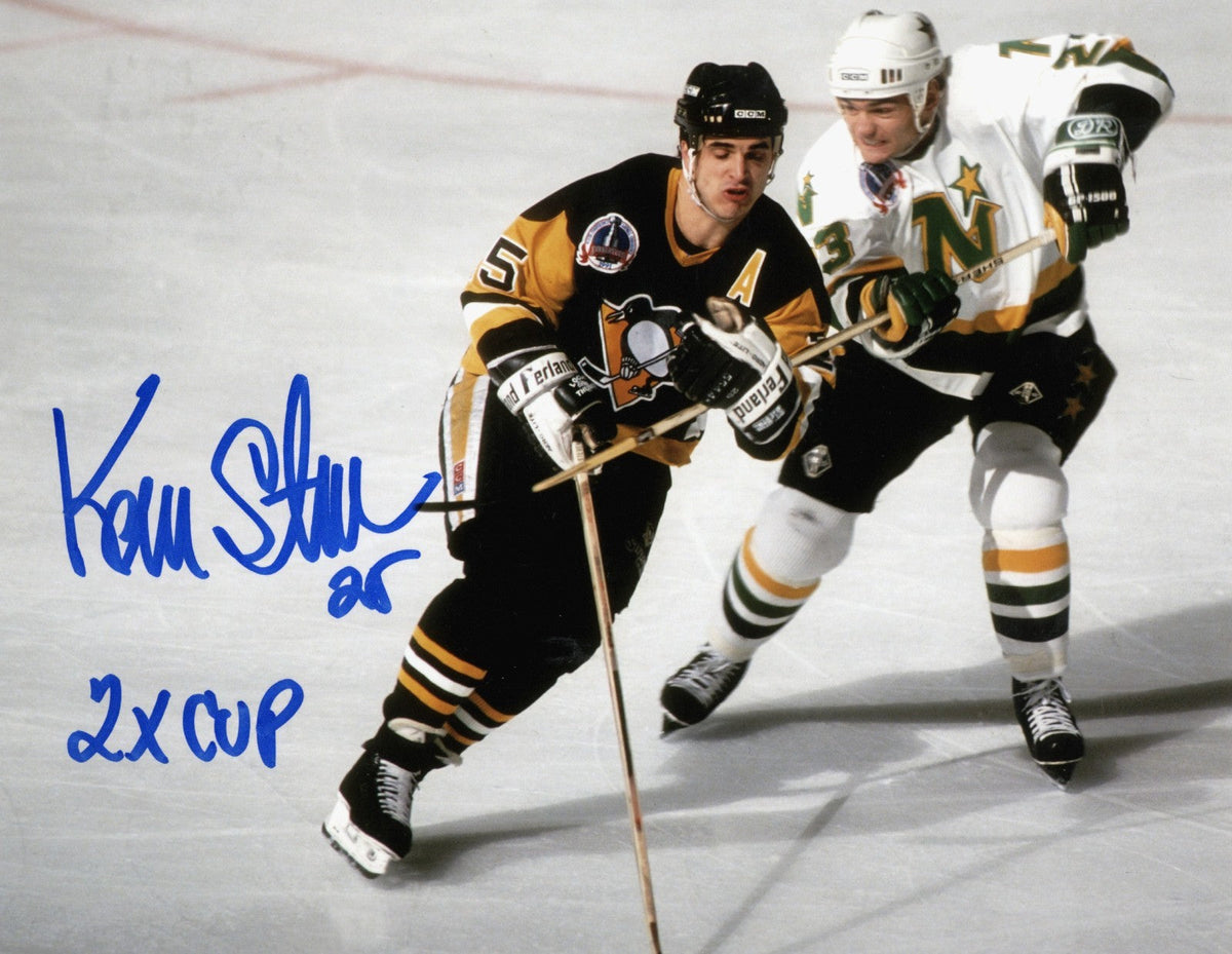 Kevin Stevens Signed Pittsburgh Penguins 8x10 Photo w/ 2x Cup LSCM COA #4-Powers Sports Memorabilia