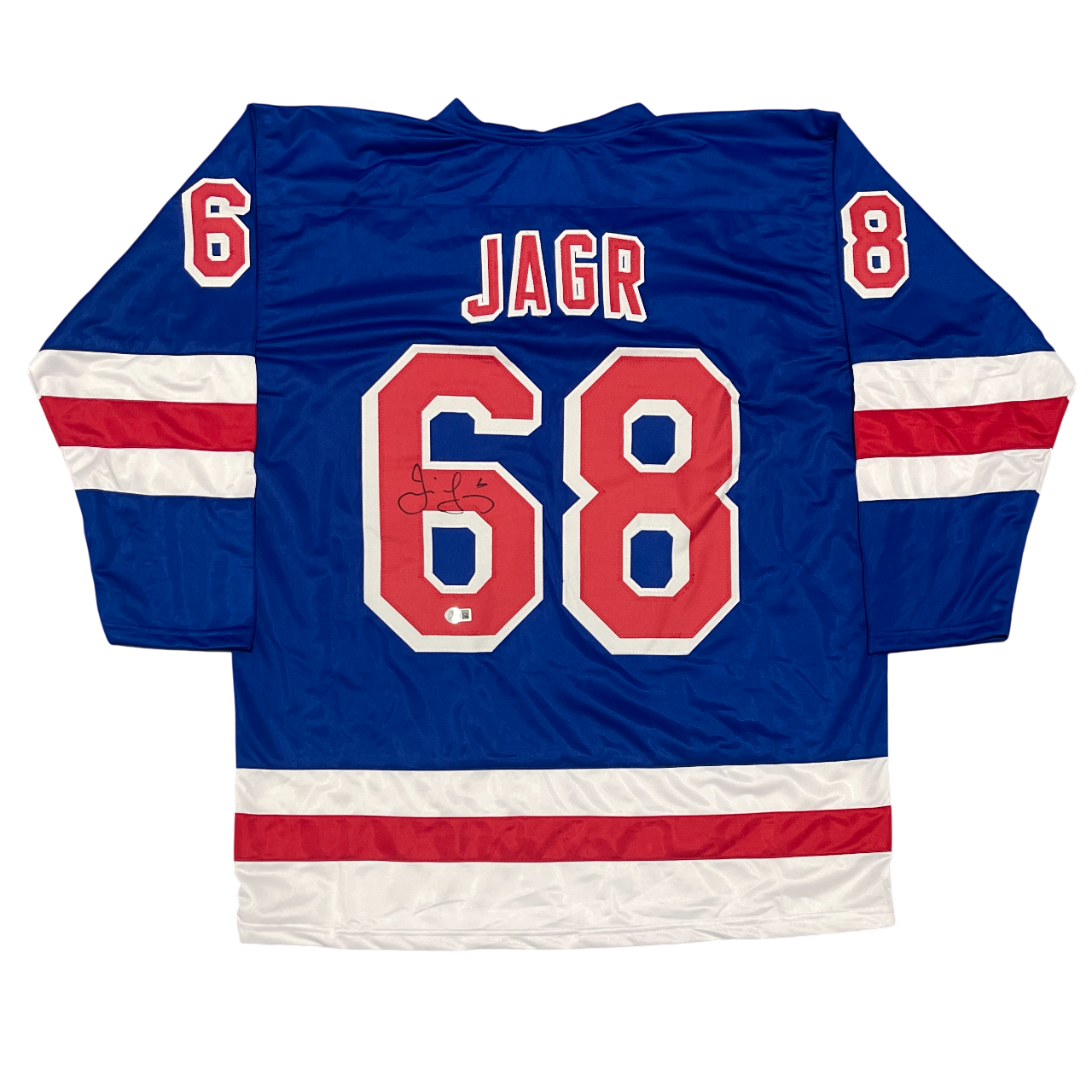 Jaromir Jagr Signed Custom Jersey Beckett Witness Authenticated-Powers Sports Memorabilia