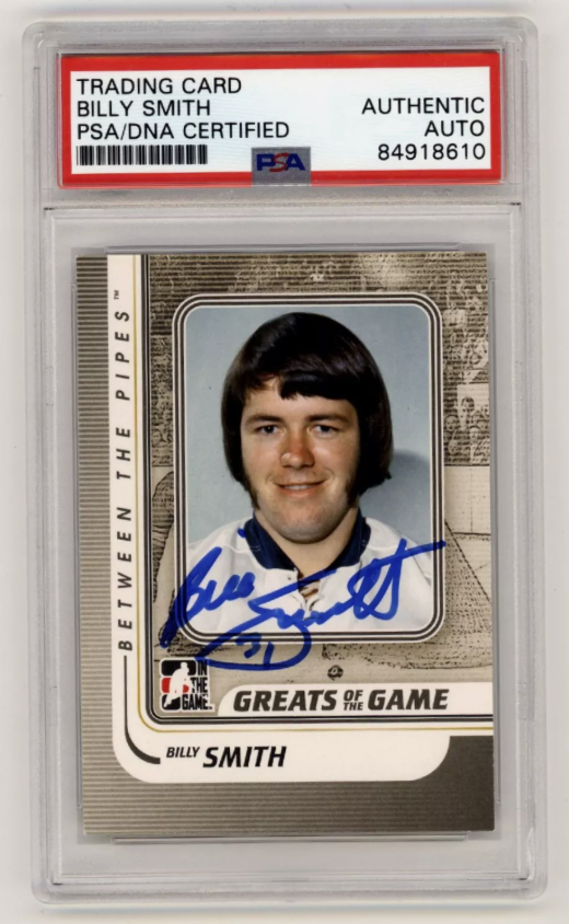 Billy Smith 2010-11 ITG Between The Pipes #147 Signed PSA Authentic Auto NYI HOF-Powers Sports Memorabilia