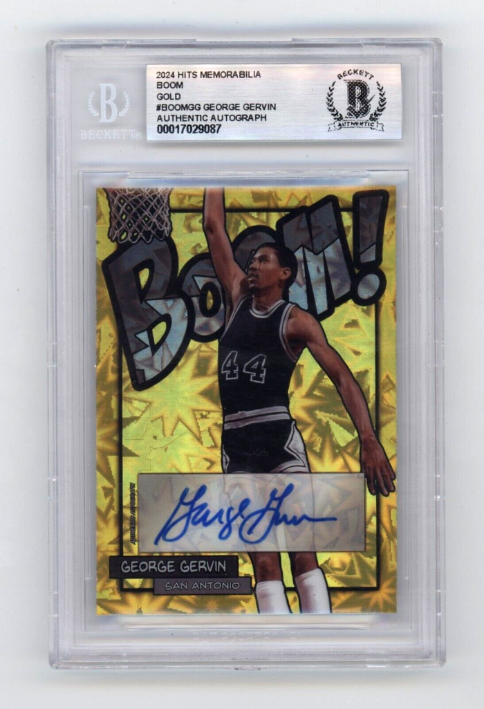 George Gervin 2024 Hits Memorabilia BOOM Gold #/10 Signed BGS BAS Auto Spurs-Powers Sports Memorabilia