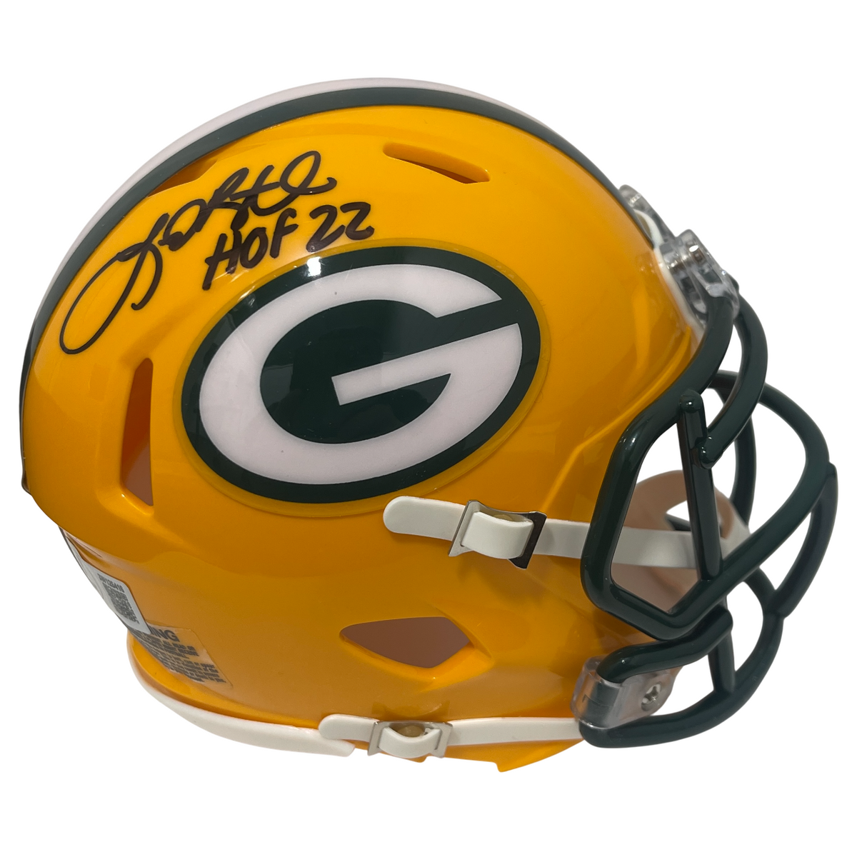 LeRoy Butler Signed Packers Speed Mini Helmet w/ HOF 22 Beckett Witness Authenticated-Powers Sports Memorabilia