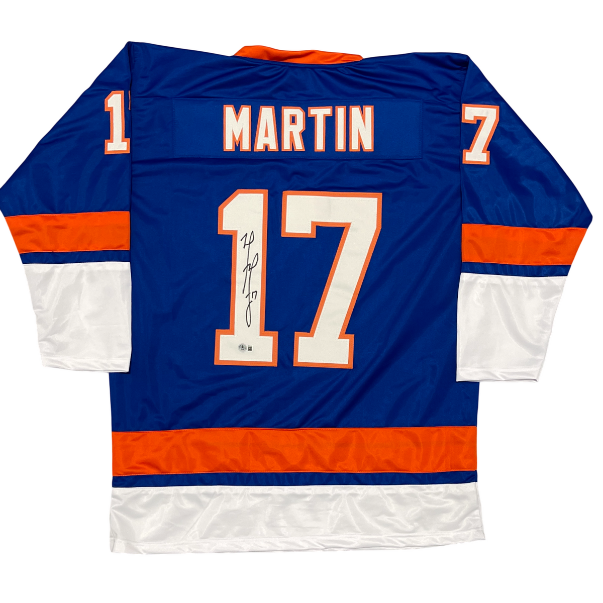 Matt Martin Signed Custom Jersey Beckett Witness Authenticated - Blue Jersey-Powers Sports Memorabilia