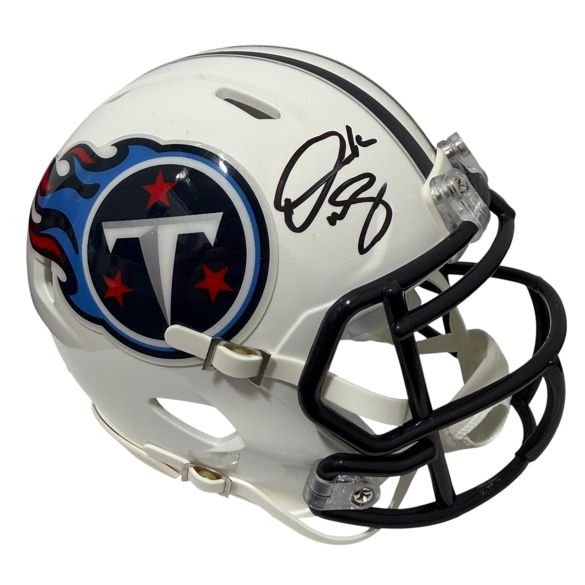 Derrick Mason Signed Autographed Tennessee Titans TB Speed Mini Helmet JSA W COA-Powers Sports Memorabilia