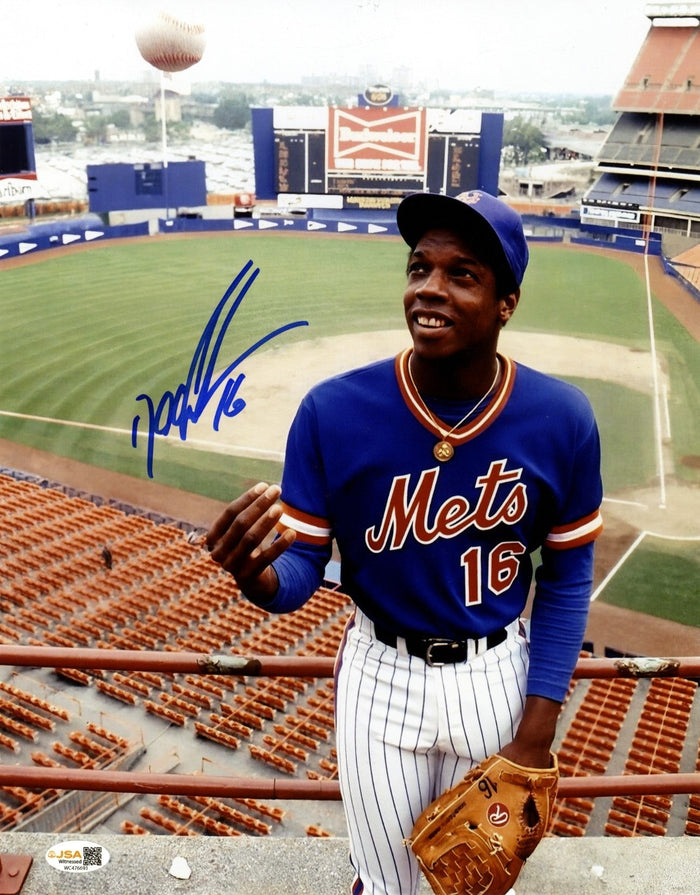 Doc Gooden Signed New York Mets 11x14 Photo w/ #16 JSA Witness Authenticated-Powers Sports Memorabilia