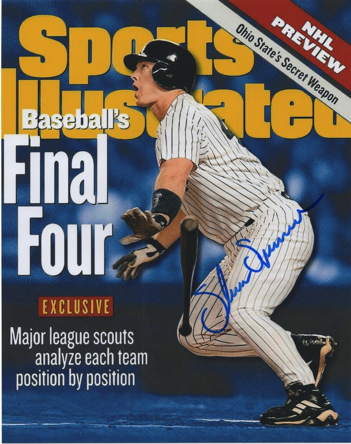 Shane Spencer Signed Auto Sports Illustrated 8x10 Photo LSCM COA NY Yankees-Powers Sports Memorabilia