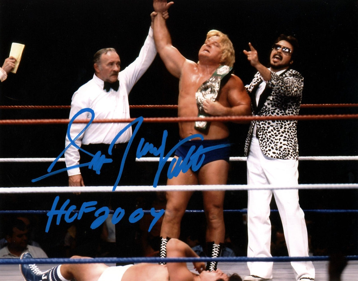 Greg "Hammer" Valentine Signed WWE 8x10 Photo w/ HOF 2004 LSCM Authenticated #2-Powers Sports Memorabilia