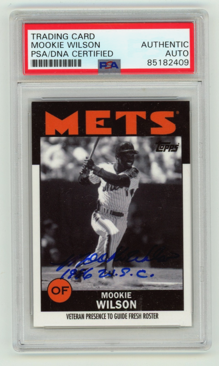 Mookie Wilson 2021 Topps Once Upon a Time in Queens #29 Signed 1986 WSC PSA Auto-Powers Sports Memorabilia