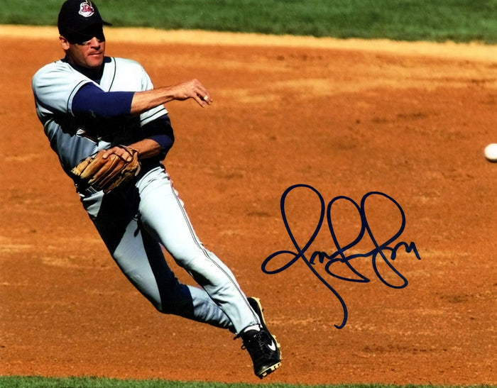 Omar Vizquel Signed Cleveland Indians 8x10 Photo LSCM Authenticated #1-Powers Sports Memorabilia