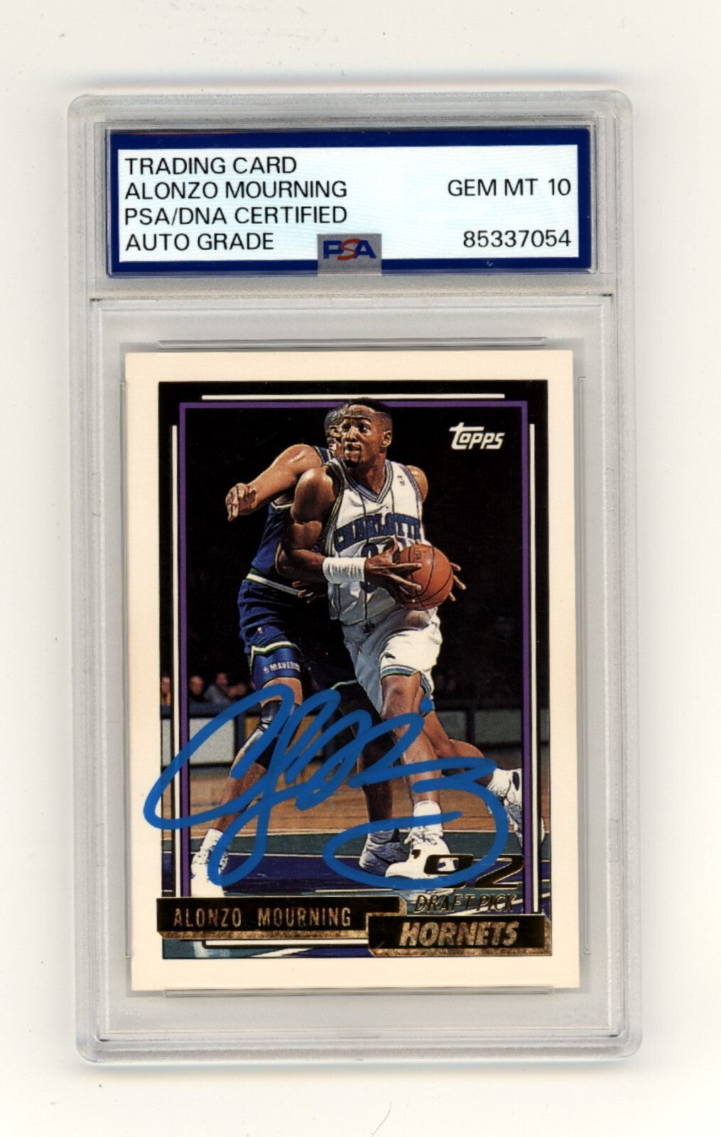 Alonzo Mourning 1992-93 Topps Gold #393 Signed Rookie RC PSA 10 Auto-Powers Sports Memorabilia