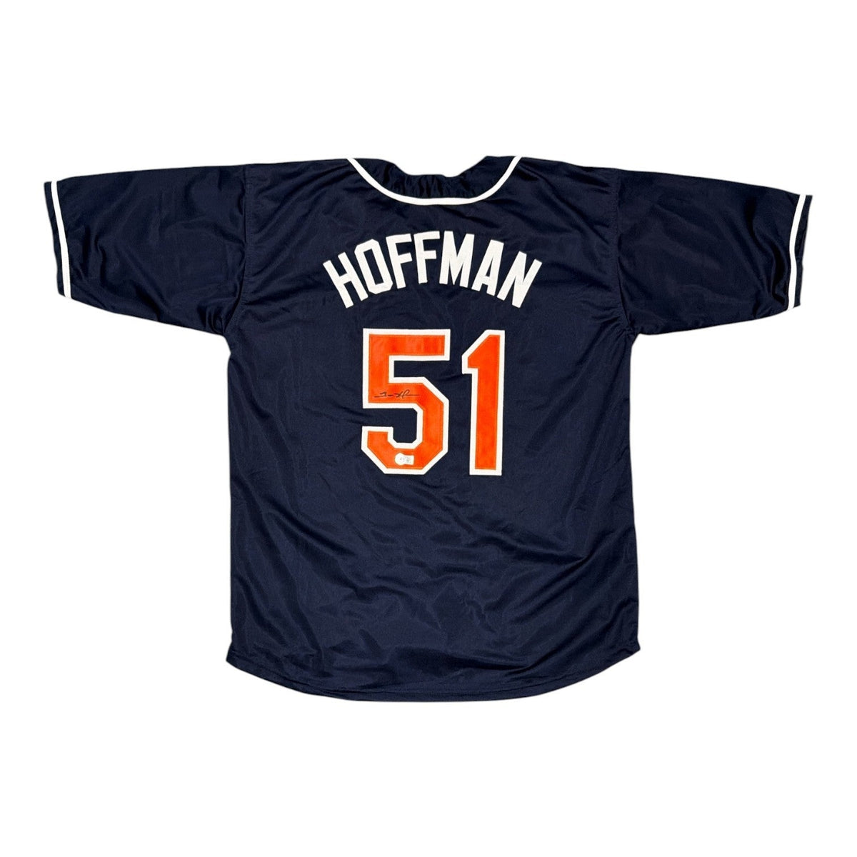 Trevor Hoffman Signed Custom Jersey Beckett Authenticated-Powers Sports Memorabilia