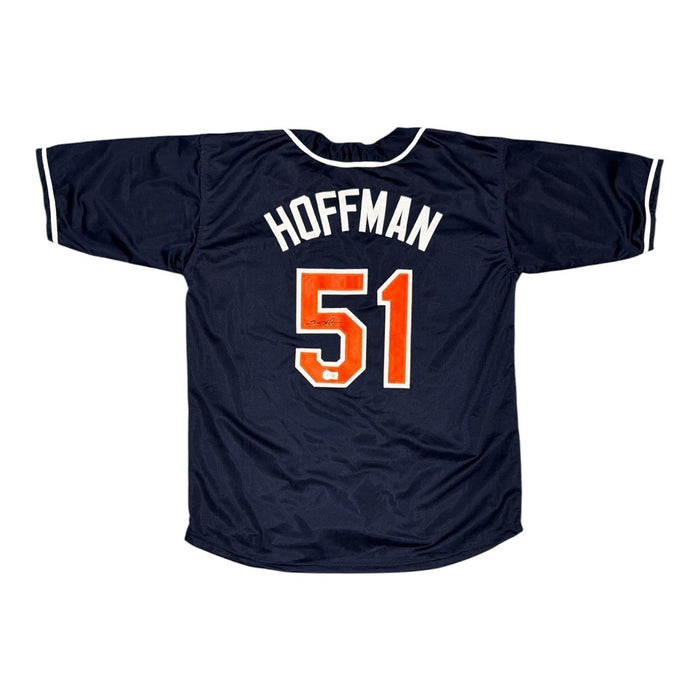 Trevor Hoffman Signed Custom Jersey Beckett Authenticated-Powers Sports Memorabilia