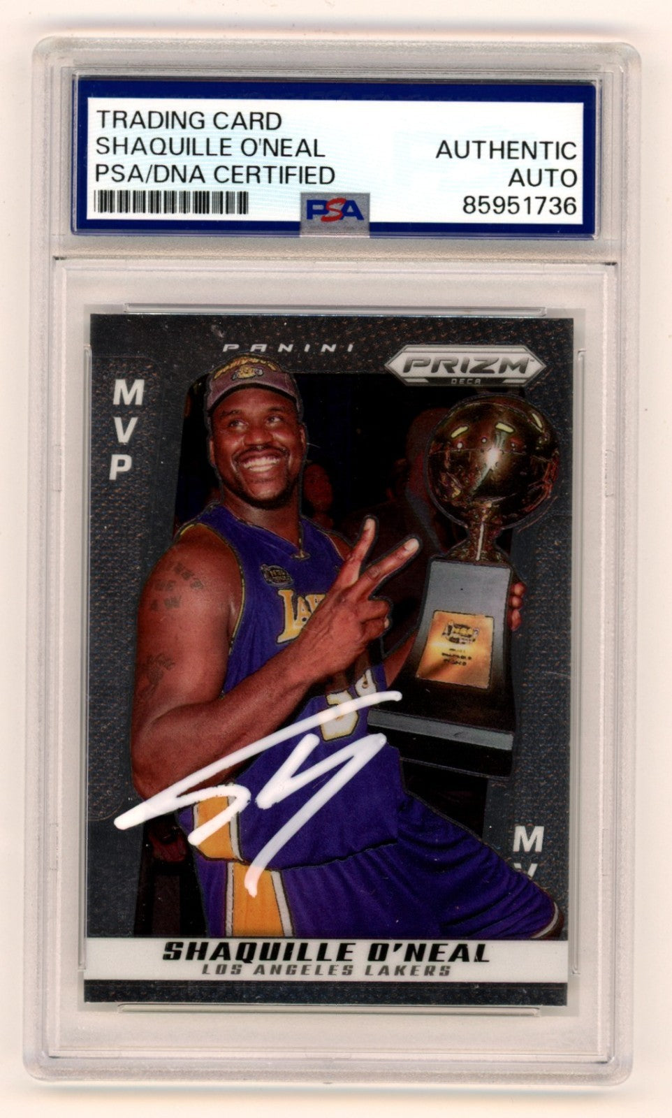 Shaquille O'Neal Signed 2024-25 Panini Prizm Deca #295 MVP PSA/DNA Authenticated-Powers Sports Memorabilia