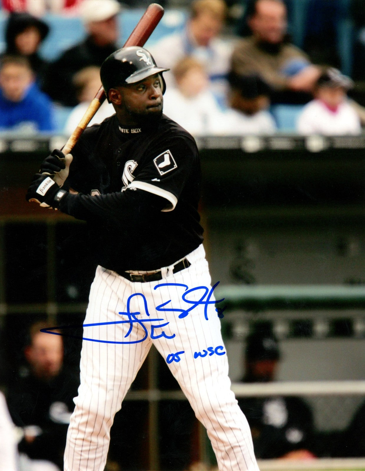 Carl Everett Signed Chicago White Sox 8x10 Photo w/ 05 WSC LSCM Authenticated-Powers Sports Memorabilia